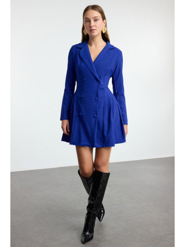 Trendyol Saks Pleated Mini Woven Jacket Dress