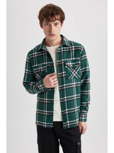 DEFACTO Regular Fit Checkered Lumberjack Long Sleeve Shirt