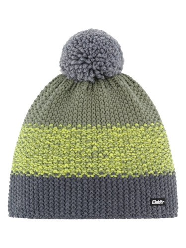 Eisbär Star Pompon Beanie Anthracite/Light Yellow/Misty Forest UNI Шапка