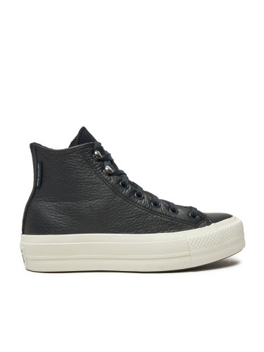 Кецове Converse Chuck Taylor All Star Lift Platform Water Repellent Leather A08312C Черен