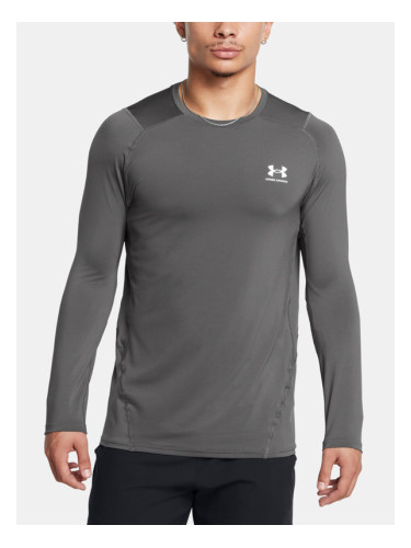 Under Armour UA HG Armour Fitted LS T-shirt Siv