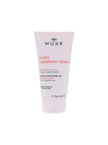 NUXE Rose Petals Cleanser Gentle Exfoliating Gel Ексфолиант за жени 75 ml