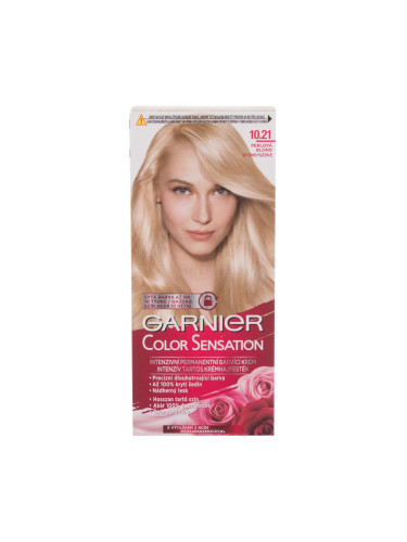 Garnier Color Sensation Боя за коса за жени 40 ml Нюанс 10,21 Pearl Blond увредена кутия