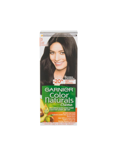 Garnier Color Naturals Créme Боя за коса за жени 40 ml Нюанс 3 Natural Dark Brown увредена кутия