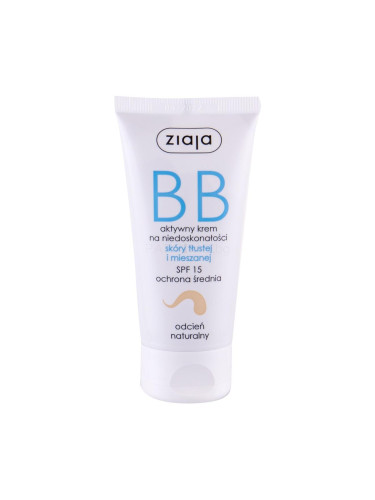 Ziaja BB Cream Oily and Mixed Skin SPF15 BB крем за жени 50 ml Нюанс Natural увредена кутия