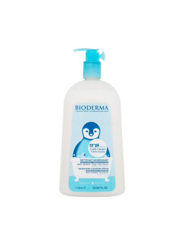 BIODERMA ABCDerm Cold-Cream Nourishing Cleansing Cream Душ крем за деца 1000 ml увреден флакон