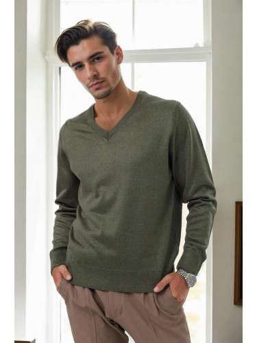 38804 Dewberry Mens V Neck Knit Sweater-NEFTİ