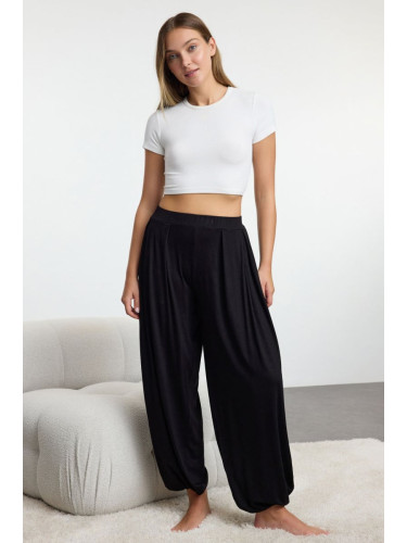 Trendyol Black Comfortable Viscose Knitted Pajama Bottoms