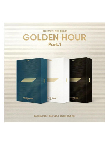 ATEEZ | 10th Mini Album: GOLDEN HOUR: Part.1 + pink dolphin applemusic card