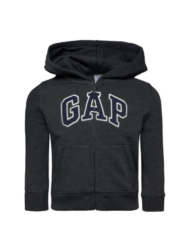 GAP FULLZIP LOGO Суитшърт за момчета, тъмносиво, размер